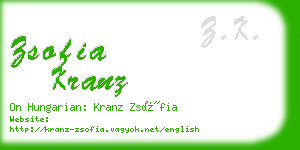 zsofia kranz business card